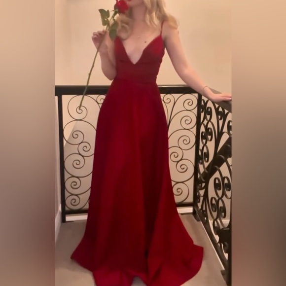 PIA GLADYS PEREYEvita Ball Gown -Wine NWT